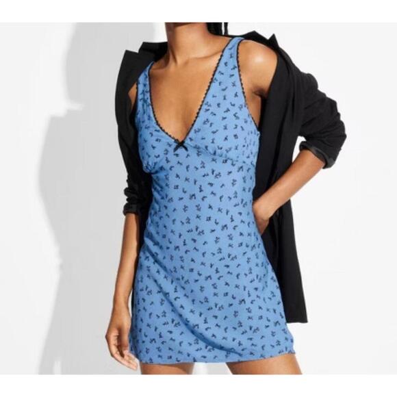Wild Fable Blue Flower Short Slip Dress Size XXS - Picture 3 of 11